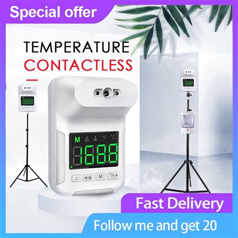 K X Thermometer With Alcohol Dispenser Automatic Infrared Scanner