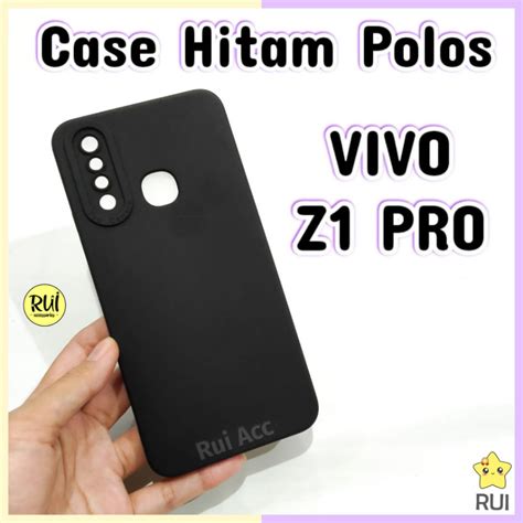 Jual Case Hitam Black Matte Vivo Z1 Pro Softcase Polos Slim Silikon HP