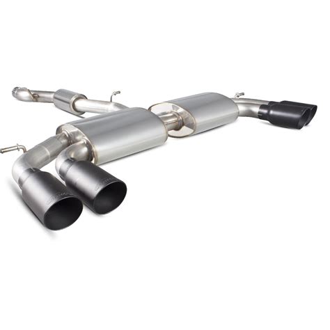 Scorpion Exhaust Cat Back Res Quad Daytona Blk Audi S3 2 0t 8v Sal