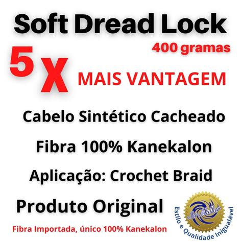 Cabelo Nina Soft Dread Lock Ser Mulher 70 cm Pacotão 400 g 100