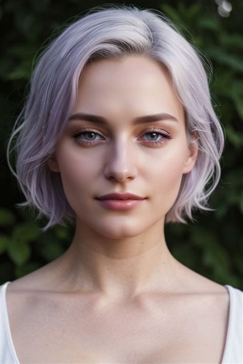 Purple Eyes British White Hair Ai Porn