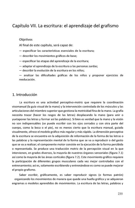 Grafismo Cap Tulo Vii La Escritura El Aprendizaje Del Grafismo