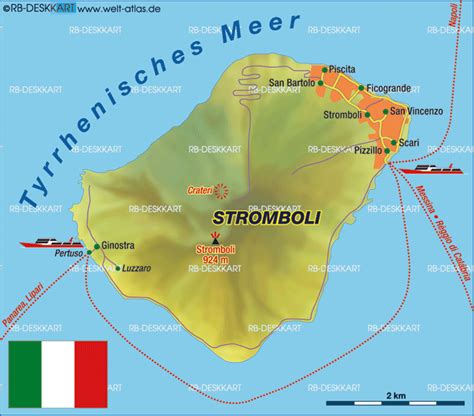 Stromboli Island Map