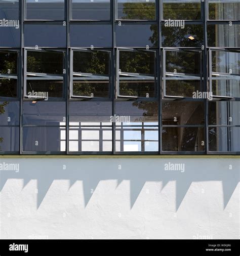 Windows Of The Bauhaus Building In Dessau Germany The Building Was