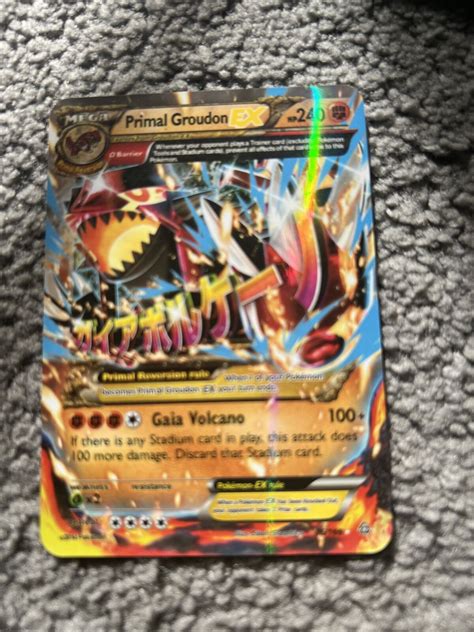 Mega Primal Groudon Ex Primal Clash Ultra Rare Pokemon Card Full