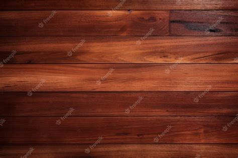 Premium AI Image | A wooden floor with dark red wood.