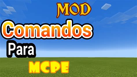 Minecraft Mod Comandos Para Seu Mcpe Youtube