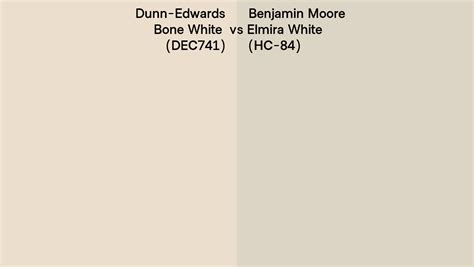 Dunn Edwards Bone White Dec741 Vs Benjamin Moore Elmira White Hc 84