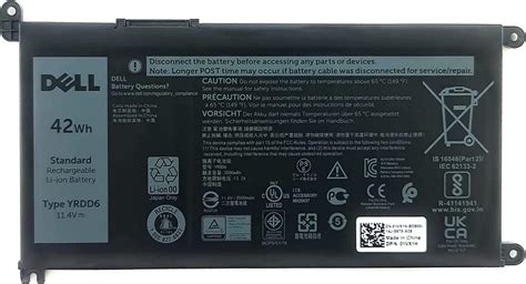 Dell Battery 42wh 3 Cell 3500mah 114v Inspiron 5481 5583 3584 3781