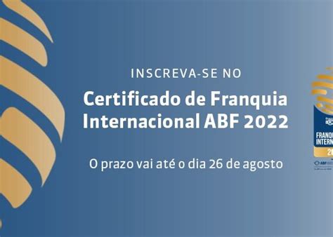 Certificado De Franquia Internacional Refer Ncia Industrial