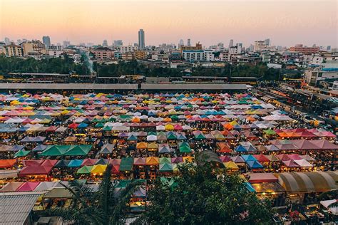 Large Outdoor Market In Bangkok By Stocksy Contributor Jayme Burrows