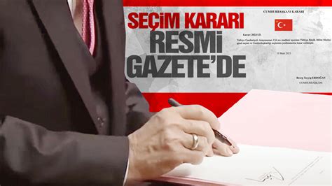 Seçim kararı Resmi Gazete de yayımlandı Manisa Kulis Haber Manisa