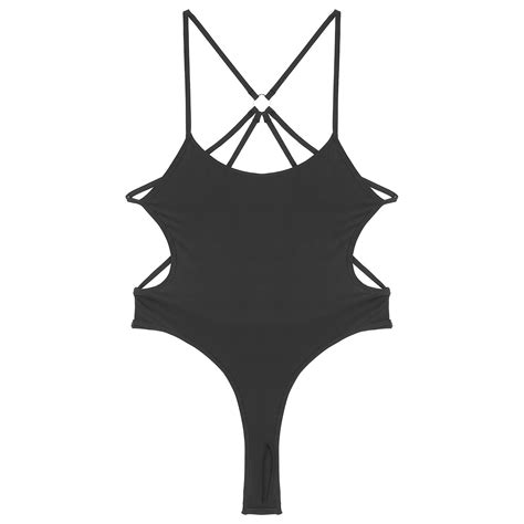 Womens One Piece Swimsuit Monokini Bodysuit Strappy Crotchless Leotard Swimwear Ebay