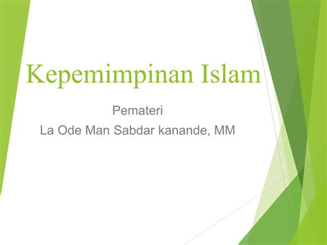 Kepemimpinan Dalam Islam Ppt