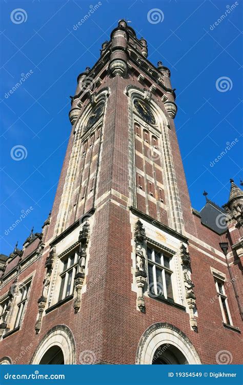 Clock Tower of the Peace Palace Stock Image - Image of couter ...