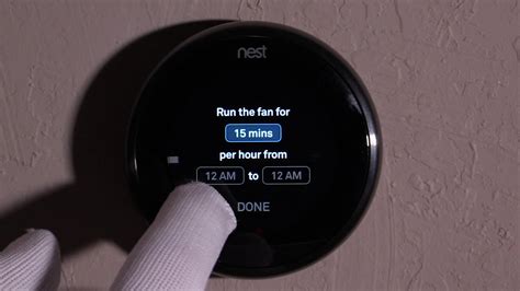 Nest Thermostat How To Set Up A Fan Schedule Youtube