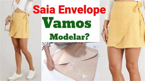 DIY Como fazer Saia Envelope Costura fácil passo a passo para