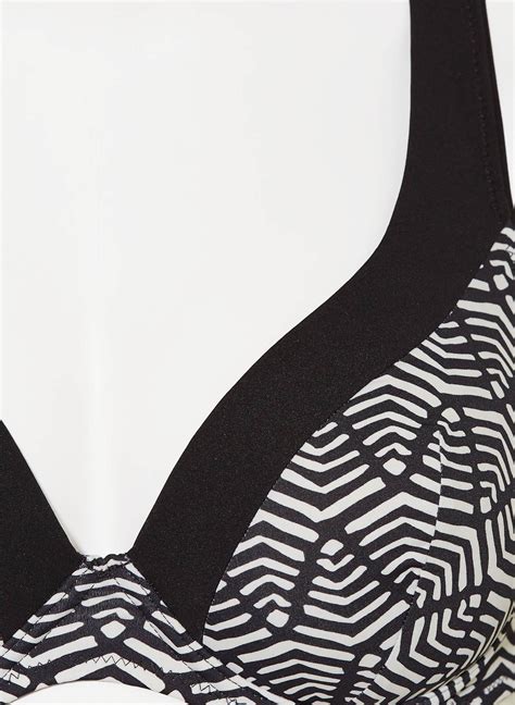 Lidea Bügel Bikini Top DASHED PULSE in schwarz weiss