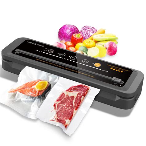 Megawise Kpa Vacuum Sealer Machine With Bags Cutter One Touch