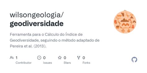 Github Wilsongeologiageodiversidade Ferramenta Para O Cálculo Do