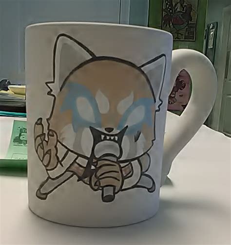 Working On A Custom Painted Retsuko Mug Raggretsuko