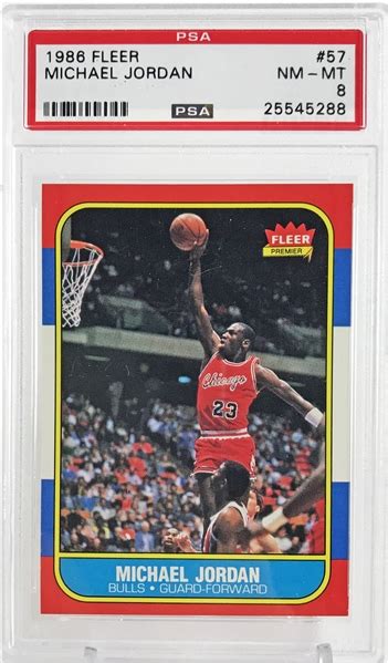 Lot Detail 1986 87 Fleer Michael Jordan Rookie Card 57 PSA Graded