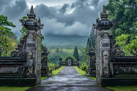 Premium Photo Garden Gate With Trees