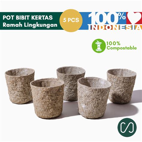 Jual Sustaination Pot Bibit Bunga Kertas Ramah Lingkungan Compostable