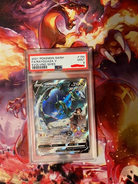 Pokemon Rayquaza V Alt Art PSA 9 Graded Evolving Skies Kaufen Auf