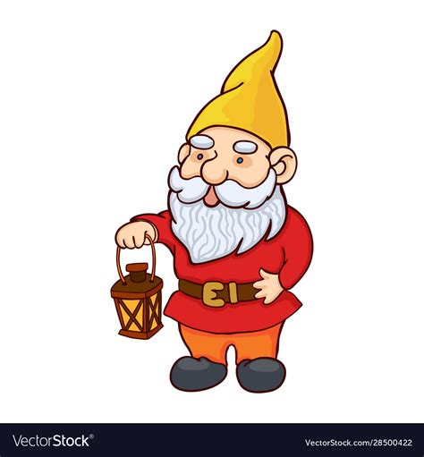 Colorful garden gnome Royalty Free Vector Image