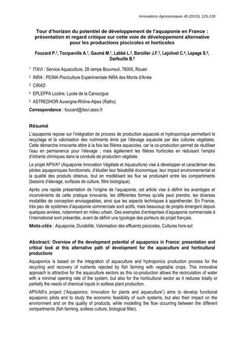 Pdf Exemple Vierge De Pr Sentation D Un Article Agritropagritrop