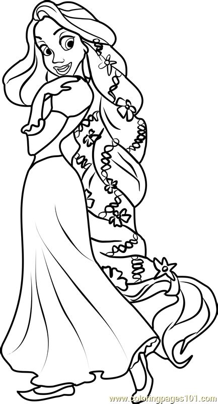 Princess Rapunzel Coloring Page Rapunzel Coloring Pages Princess