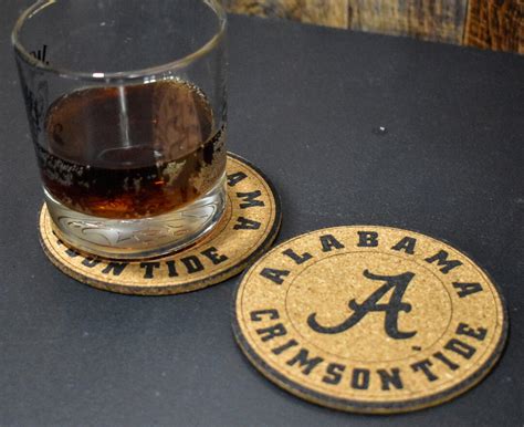 Personalized Cork Coasters Set Of 5 Custom Cork Coasters Monogram