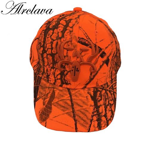 Hunting Orange Camo Hats