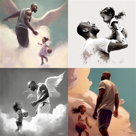 Artstation Kobe And Gianna In Heaven Artworks