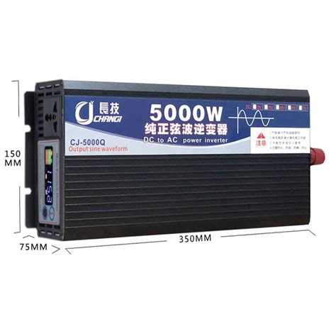 5000W Power Inverter DC12V 24V 48V To AC 110V 220V Pure Sine Wave Car