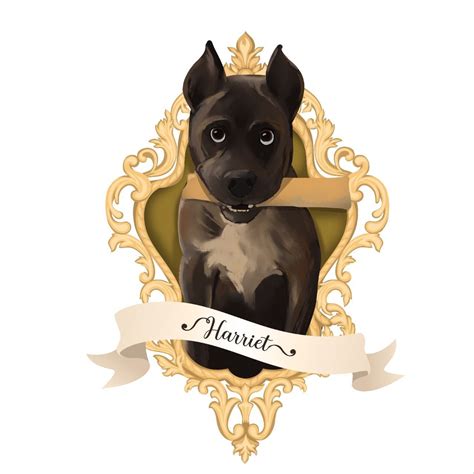 Digital illustration of dog cartoon | Custom Pet Portraits | Mirror Portrait | Custom pet ...