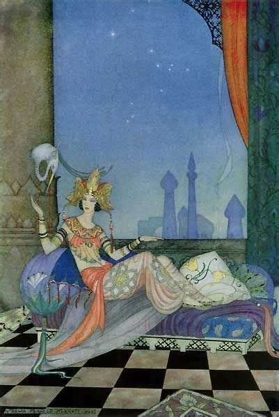 Scheherazade Went On With Her Story” Illustration From Arabian Nights