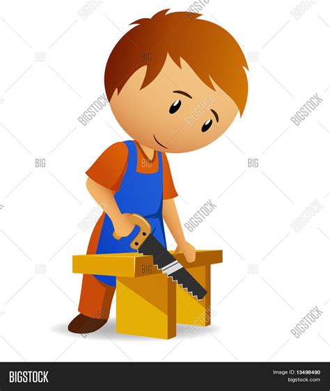 Cartoon Carpenter Vector And Photo Bigstock