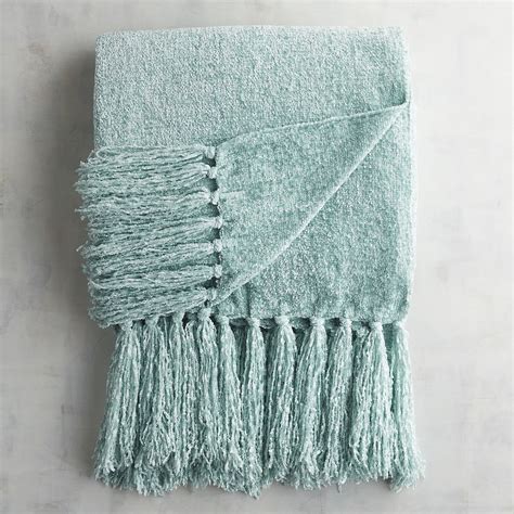 Aqua Chenille Throw Everything Turquoise