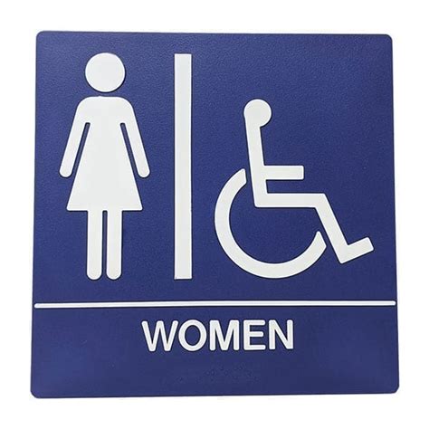 HS69W ADA Women S Restroom Sign W Braille 8 X 8