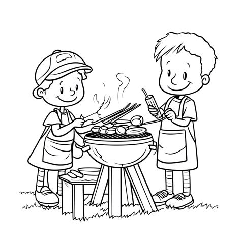 Barbecue Coloring Pages Coloring Corner