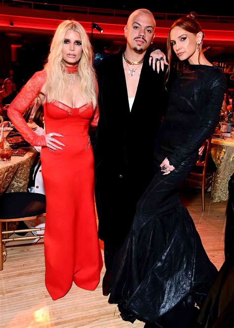 Jessica Simpson Wears Red Hot Dress To Grammys Party Photos