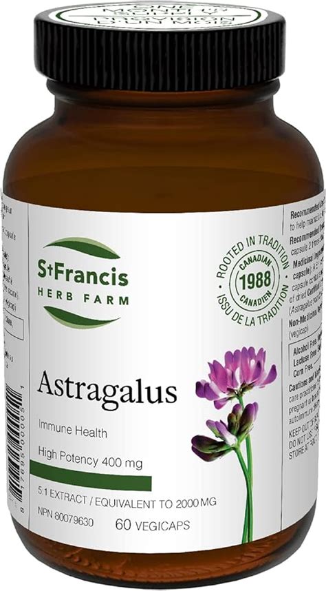 St Francis Herb Farm Astragalus 5 1 Extract Capsules Adaptogen