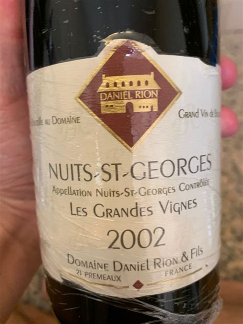 2002 Domaine Daniel Rion Et Fils Nuits St Georges Vieilles Vignes