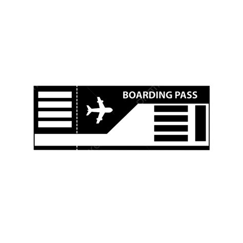 Simple Boarding Pass Ticket On White Background Vector Image