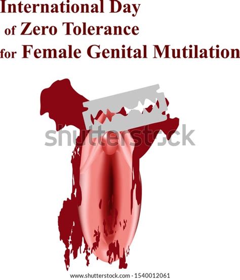 International Day Zero Tolerance Female Genital Stock Vector Royalty