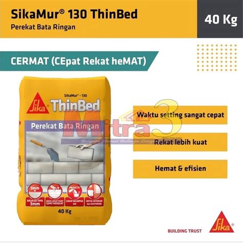 Jual SikaMur 130 ThinBed 40KG SIKA Mortar Instant Lem Perekat