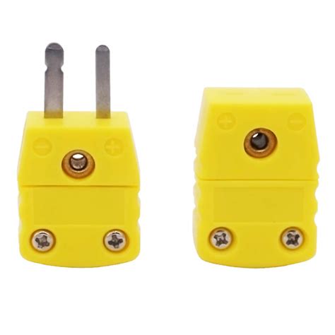 2 Pair K Type Male Female Thermocouple Plug Adapter Cable Wire Connector