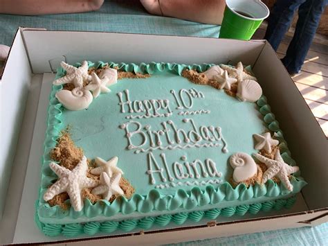 Coastal Birthday Cake Ocean Birthday Cakes Beach Theme Birthday